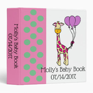 Giraffe Baby Book 3 Ring Binder