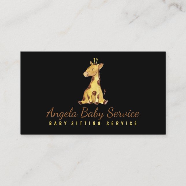 Giraffe Baby Business Card (Front)