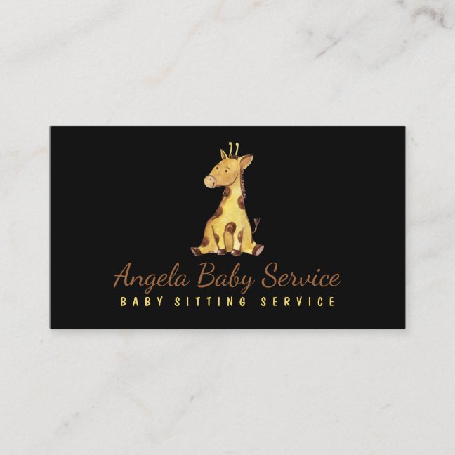 Giraffe Baby Business Card