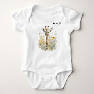 Giraffe Baby Customizable Baby Bodysuit