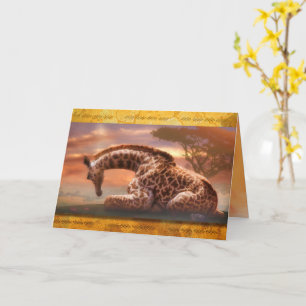 GIRAFFE BABY OF AFRICA CARD