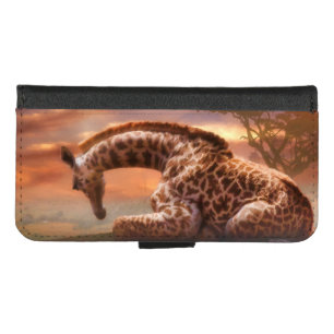GIRAFFE BABY OF AFRICA iPhone 8/7 WALLET CASE