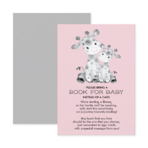 Giraffe Baby Shower Book for Baby Card