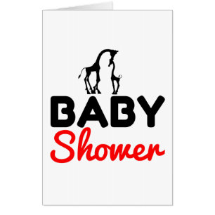 giraffe baby shower card
