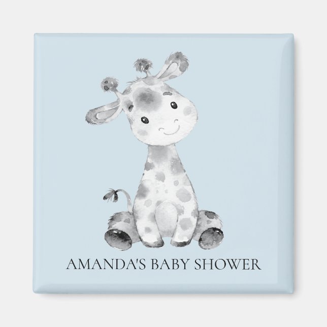 Giraffe Baby Shower Favor Magnet (Front)