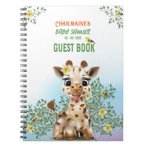 Giraffe Baby Shower Guest book