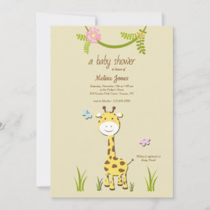 Giraffe Baby Shower Invitation