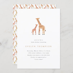 Giraffe Baby Shower Invitation