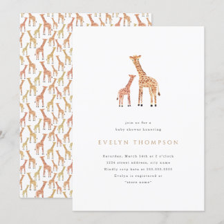 Giraffe Baby Shower Invitation
