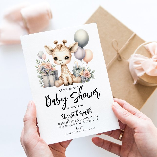 Giraffe Baby Shower Invitation (Creator Uploaded)