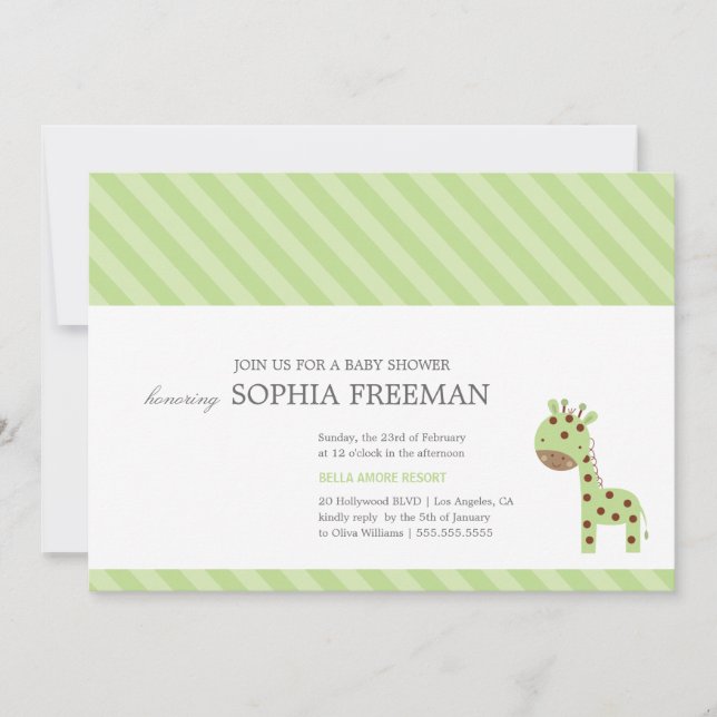 GIRAFFE | BABY SHOWER INVITATION (Front)