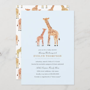 Giraffe Baby Shower Invitation