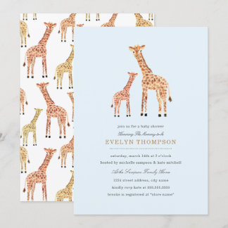 Giraffe Baby Shower Invitation