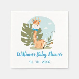 Giraffe Baby Shower Napkin (Boy Safari Animal)