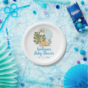 Giraffe Baby Shower Napkin (Boy Safari Animal) Paper Plates