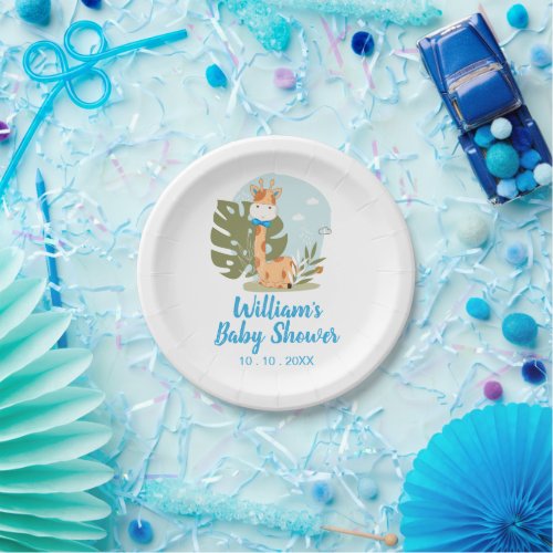 Giraffe Baby Shower Napkin Boy Safari Animal Paper Plates