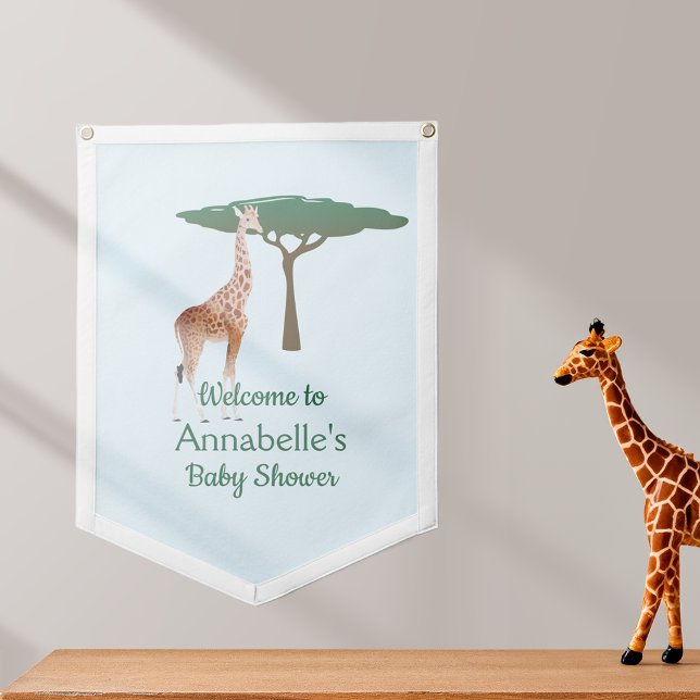 Giraffe Baby Shower Pennant (Creator Uploaded)