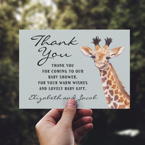 Giraffe Baby Shower Thank You 