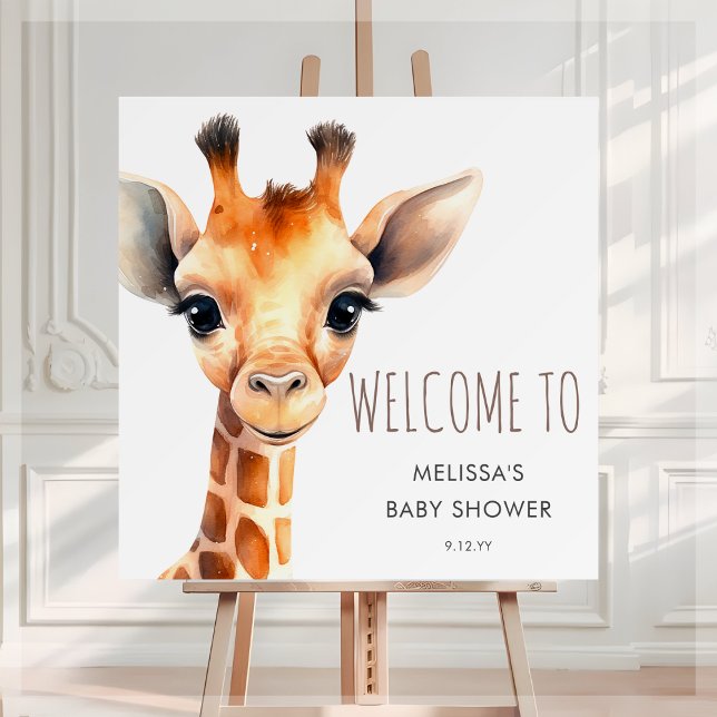 Giraffe Baby Shower Welcome Sign (Creator Uploaded)
