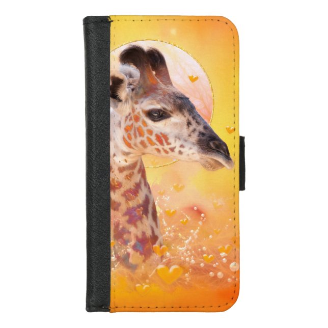 Giraffe Baby "WHEN WE WERE YOUNG iPhone Wallet Case (Front)
