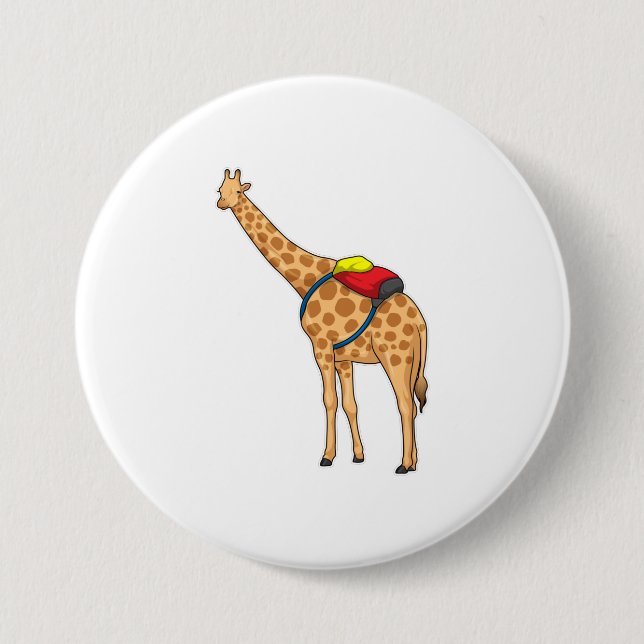 Giraffe Backpack Button (Front)