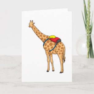 Giraffe Backpack Card