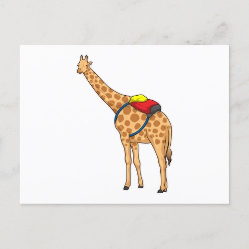 Giraffe Backpack Postcard