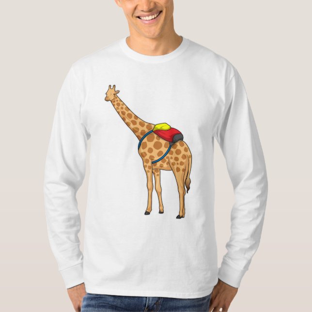 Giraffe Backpack T-Shirt (Front)