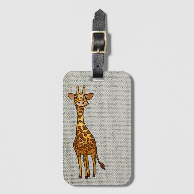 giraffe baggage tag (Front Vertical)