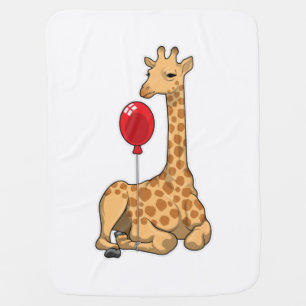 Giraffe Balloon Baby Blanket