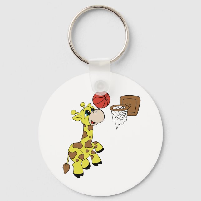 Giraffe Basketball Keychain (Front)