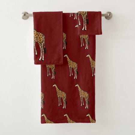Giraffe Bath Towel Set