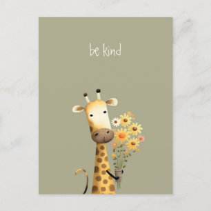 Giraffe - Be Kind Postcard