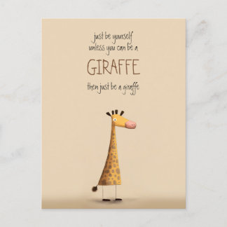 Giraffe - Be yourself Postcard