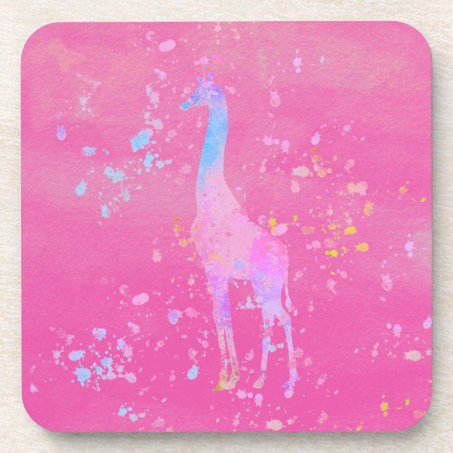 Giraffe Beverage Coaster (Front)