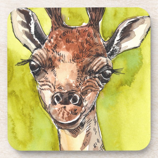 Giraffe Beverage Coaster (Front)