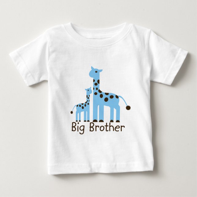 Giraffe Big Brother Baby T-Shirt (Front)