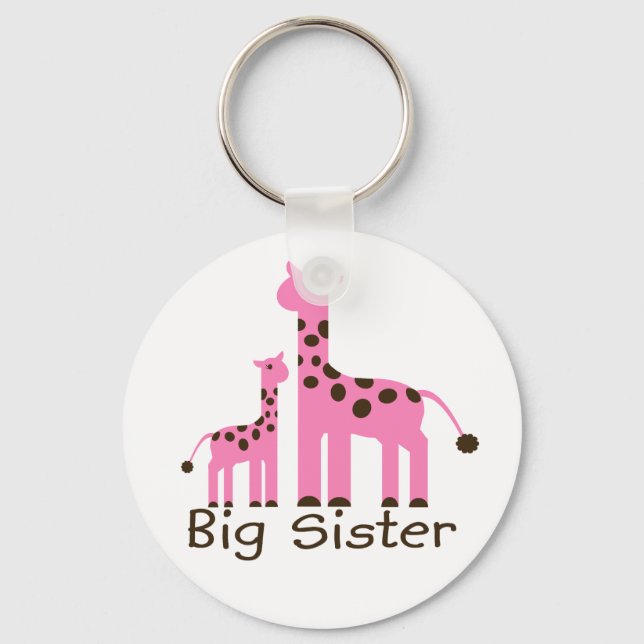 Giraffe Big Sister Keychain (Front)