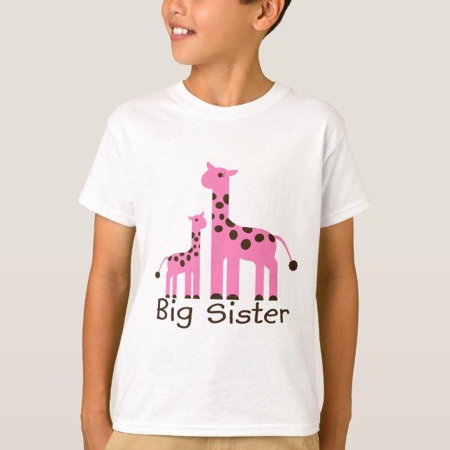 Giraffe Big Sister T-Shirt (Front)