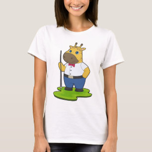 Giraffe Billiards Cue Sports T-Shirt