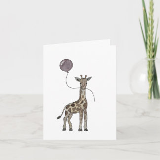 giraffe birthday card
