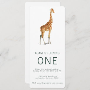 Giraffe Birthday Invitation