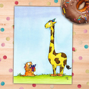 GIRAFFE BIRTHDAY postcard by Nicole Janes