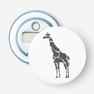 Giraffe Black and Gray Silhoutte Bottle Opener
