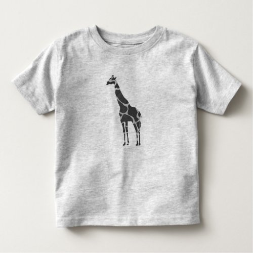 Giraffe Black and Gray Silhoutte Toddler T_shirt
