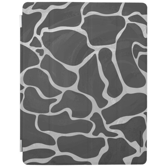 Giraffe Black and Light Gray Print iPad Smart Cover (Front)