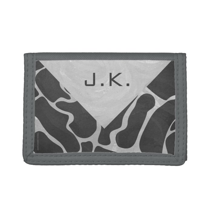 Giraffe Black and Light Gray Print Wallet