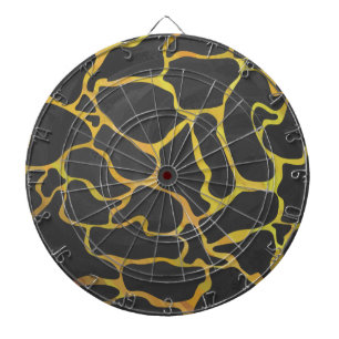 Giraffe Black and Yellow Print Dart Board