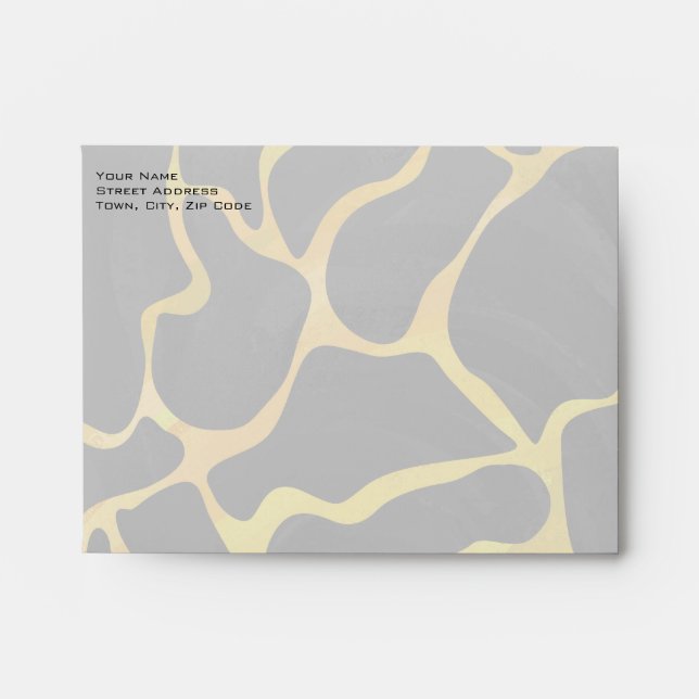 Giraffe Black and Yellow Print Envelope (Front)