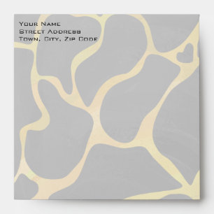 Giraffe Black and Yellow Print Envelope